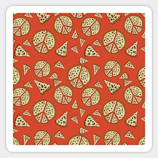 Peace Pizza Pattern Sticker